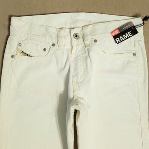 NWT Diesel RAME BOOT CUT Classic White Jeans 25